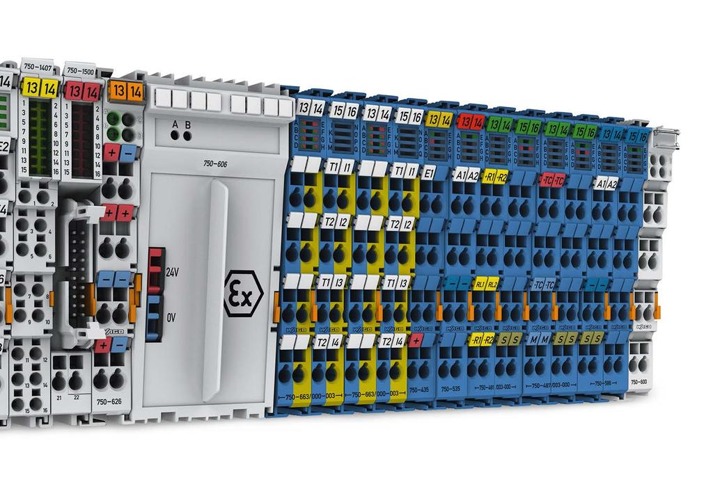Maximum Flexibility Bus supply modules permit different voltages within the same node Standard I/O modules can be combined with intrinsically safe Ex modules in one node Numerous Specialty Functions