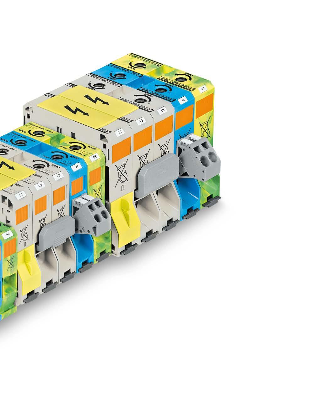 Perfect for Every Application The high-current terminal blocks meet the most stringent requirements, including those specified for railway and marine applications Resistant to heat and cold even