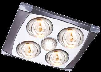 downlight Four instant radiant heat globes Side