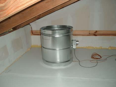 Figure 16. Return and supply side motorized dampers. These close air circulation to the attic when the attic temperature is higher than the main zone.