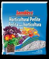 HORTICULTURAL PERLITE Lambert Horticultural Perlite is produced by expanding volcanic rock under extreme heat. It is lightweight with many small air spaces that improve drainage in soils.