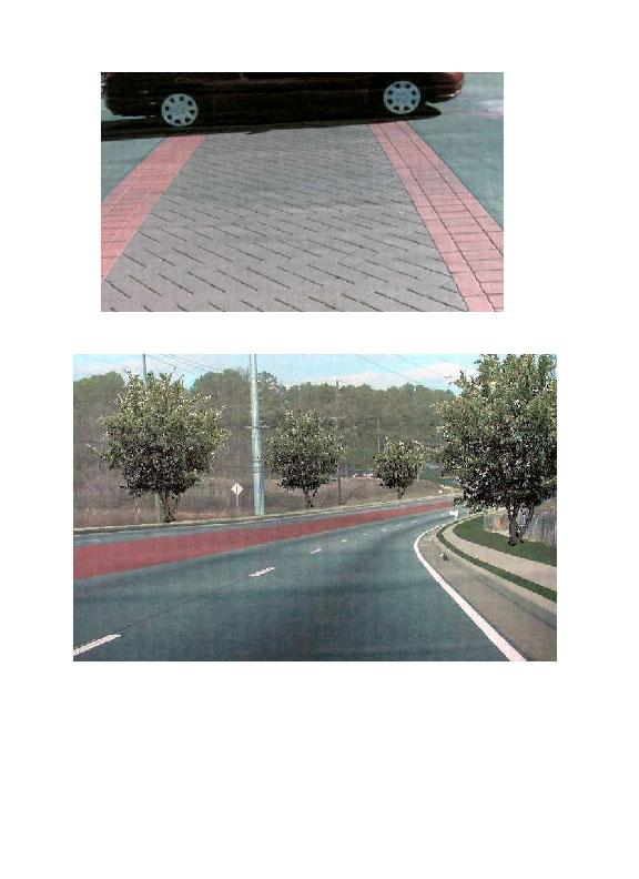 Figure 1 - Proposed median; flat stamped asphalt