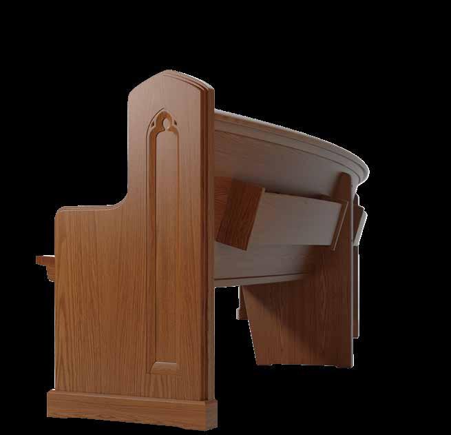 Radiance Curved Pews Radiance Pew Construction Quality and Durability All Wood