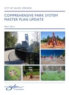 Related Plans Comprehensive Park System Master Plan Defines park classifications Provides guidelines Prioritizes the master planning and development of Hilfiker Park Salem Transportation System Plan