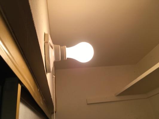 3. Electrical Lights with exposed bulbs in closet/storage areas can be a potential fire hazard if clothing/stored