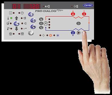 Ease-of-use User interface with synoptic diagram for intuitive display of the principal operating parameters: number of compressors operating, suction/discharge pressure, compressor operating hours,