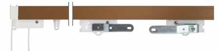 Single Traverse Brackets BB50 2 5 8" H x 1 1 2" W backplate adjustable 3 ½" 4 ½" return available in Gold, Bronze, and White included in Single System Double Traverse Bracket BB51 3 3 8" H x 1 1 2" W