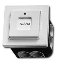 Intrusion Detectors Other Surveillance Systems Hold-up Alarm Devices AT11W Alarm button for surface mounting (white) For installation at the entrance to banks etc. in a desk or in a till.
