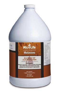 FERTILIZER SCHEDULE Plants Shoots and roots Organic Matter Waste, residue and metabolites from plants, animals and microbes MicroLife Molasses Use for: Foliar Spray or Soil Drench to improve all