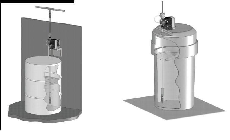 Installation Instructions - Typically the J-PRO-24 Pump is mounted on the tank, but can be mounted on a shelf above the tank as long as the pump is less than 60 from the bottom of the suction tubing.