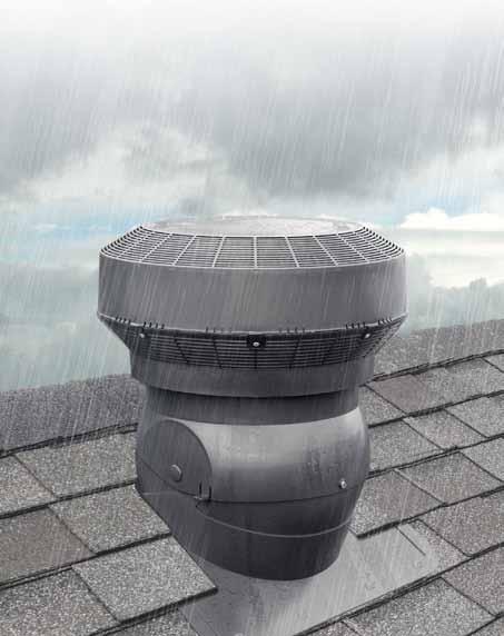 The PROTurbo combines the field tested benefits of the patented WeatherPRO internal baffle system with multi stage, high volume, airflow for superior attic ventilation.