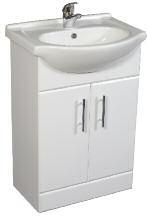 Fresssh Bathrooms Bathroom Furniture FREE- STANDING VANITY UNITS Pre-assembled cabinet High gloss white finish Soft close doors