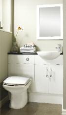 50 Dual flush concealed cistern 91.28 Slimline basin unit and doors 220.50 Compact semi recessed basin 78.00 500 framed mirror 94.50 Qupa mono basin mixer c/w puw 78.