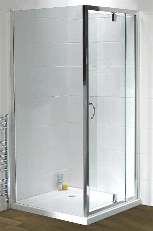 DLX TELESCOPIC PIVOT DOOR SHOWER ENCLOSURE Fresssh Bathrooms Showering Semi-frameless styling Reversible for left or right hand fit Suitable for recess or corner fit DLX TELESCOPIC PIVOT DOOR SHOWER