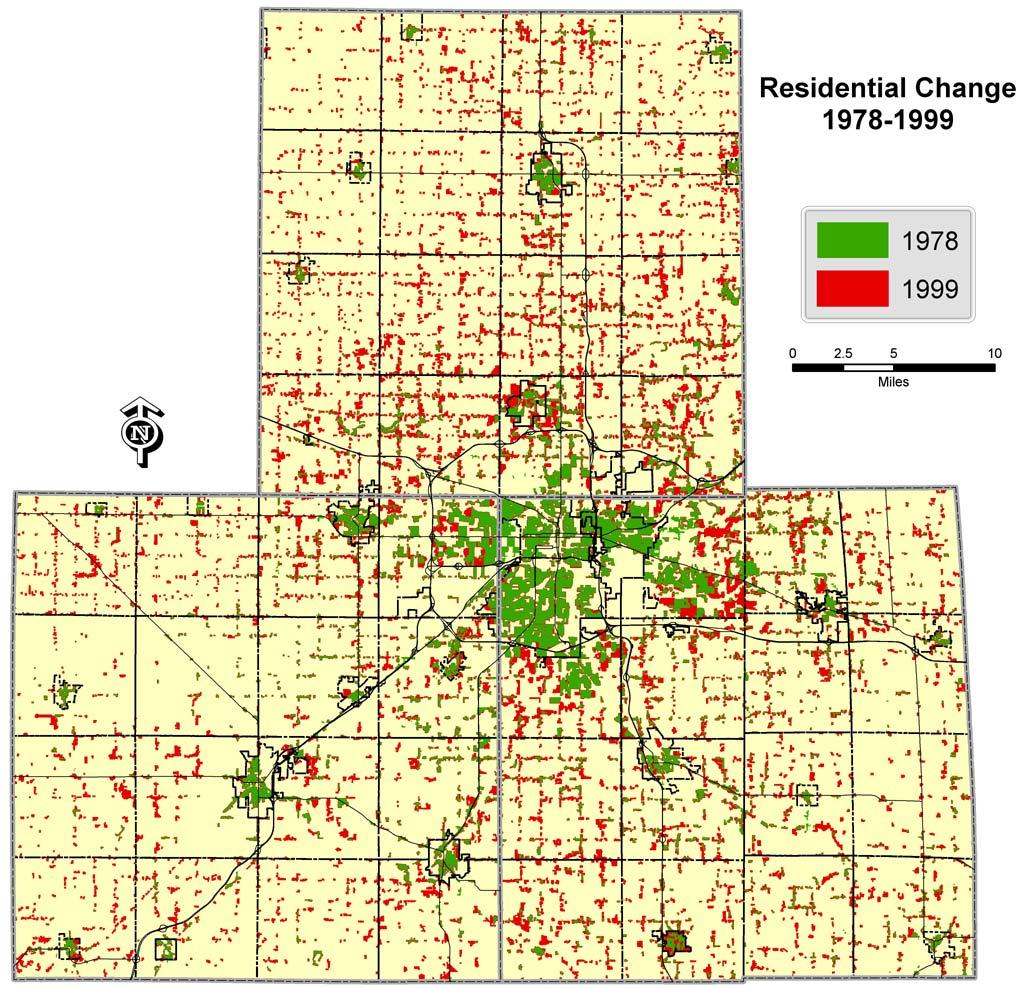 Figure 5 also shows regional residential growth between 1978 and 1999.
