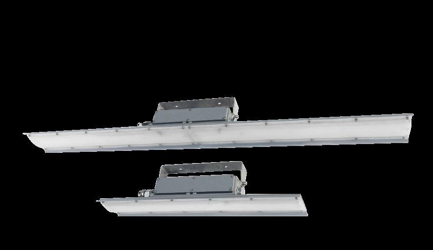 Chadd Designed for Zones 2, 21 and 22 hazardous areas Explosion Protection: Ex na IIC T4 Gc Efficacy of up to 92Lm/W Minimum lumen maintenance: 50 000h (L90B10)