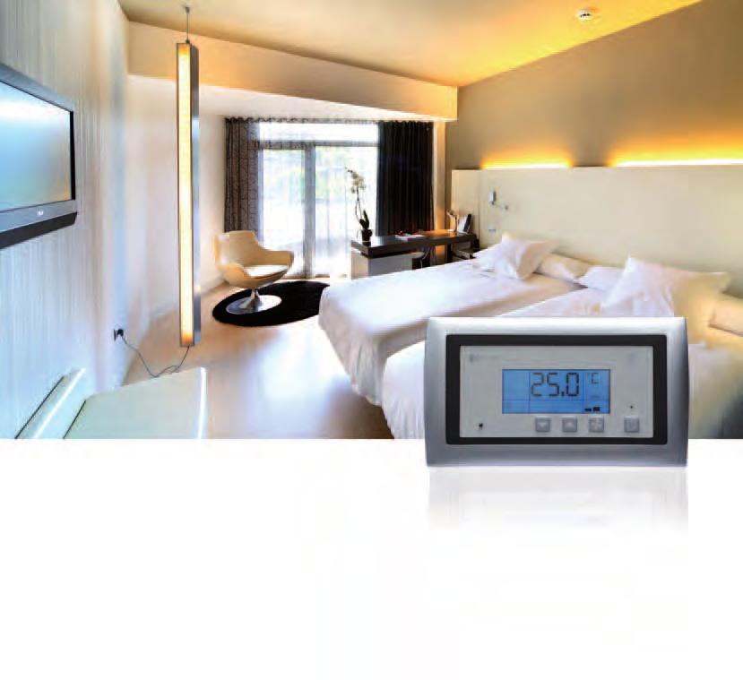 Clima e-room Plus Climate and Lighting Control from a Single Unit Applications: Sunblinds Office 1 2 3 4 5 6 2P / 4P Office Hotel 2P / 4P keycard switch contact Hotel 2P / 4P Detector Hospitals VRV
