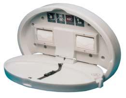 TOILET SET OVER ISPENSERS. HELTH GRS TOILET SET OVER ISPENSERS HOSPEO Toilet seat cover dispenser holds two sleeves of 250 half-fold seat covers.