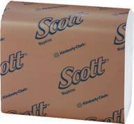 20 packs (10,000 napkins) per case. WK 8302. SOTT Tall old ispenser Napkins Ideal for lunchrooms and cafeterias. White with embossed border.