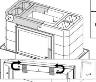 Insert door chute in space. 6A 6C i 6B 3 ii Fold gasket over top of door (both sides).