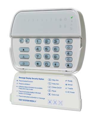 PK5508 PowerSeries 8-Zone LED Keypad RFK5508 with built-in wireless receiver Modern, slim-line landscape keypad Enlarged keypad buttons 5 programmable function keys Input/Output terminal can be
