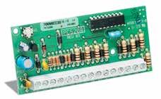 low battery and AUX failure PC5204 adds 4 programmable high current voltage outputs: rated at 1 Amp @ 12 VDC, output #1 can be used as a supervised bell output Connect one PC5204 and up to four