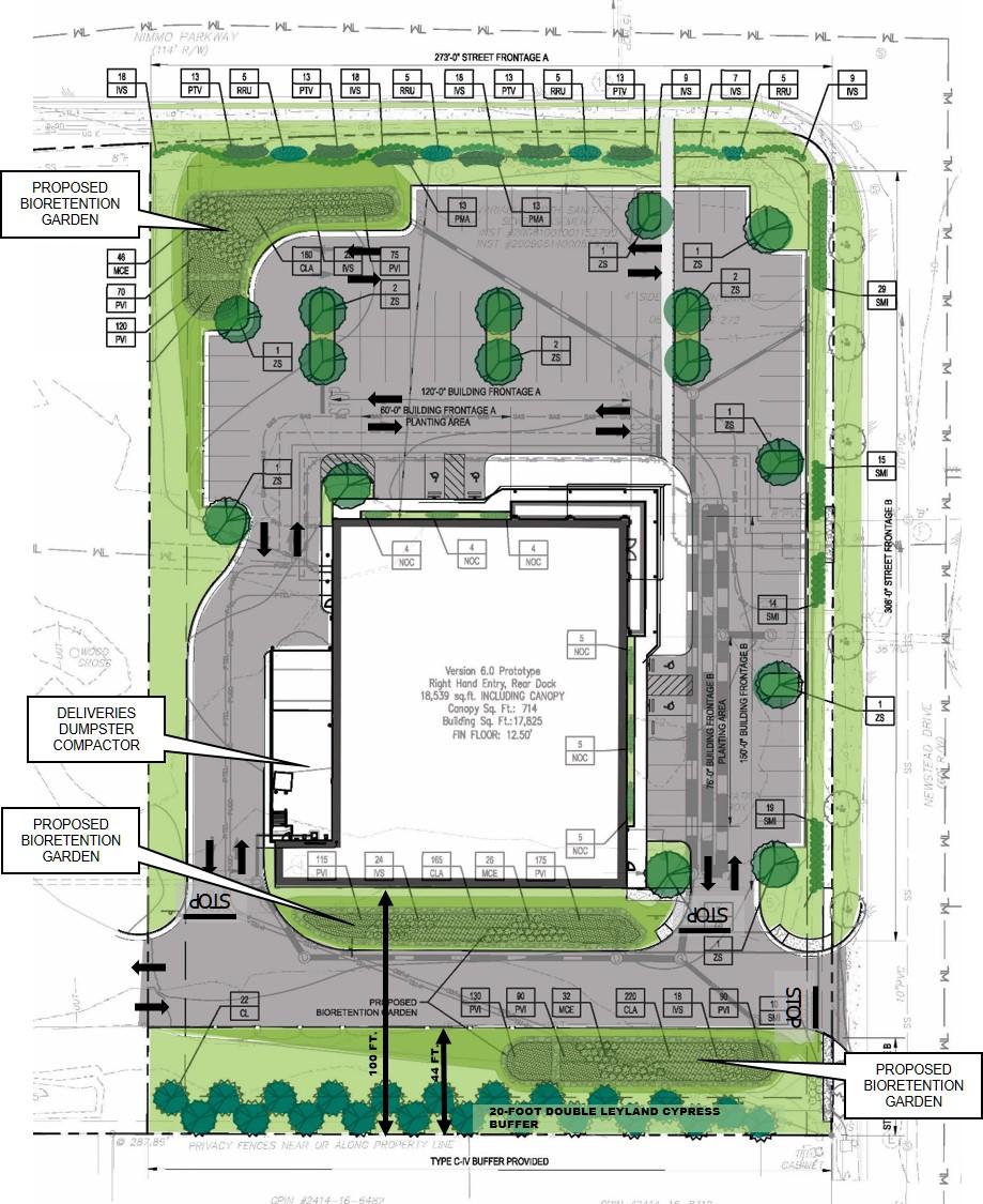 Nimmo Parkway 15 Category 4 Buffer Newstead Drive SITE PLAN (WITH