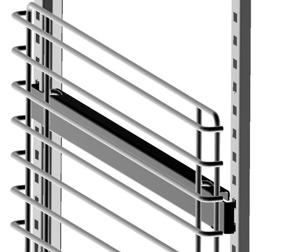 Pilaster Rack Mounting Plate Installed T-4 Tray Slide for 18 x 26 pan System Name T-4 Slide Style Rack Support Style Edge Compatible with 12 x 20 Pans No Compatible with 18 x 26 Pans Yes 6.