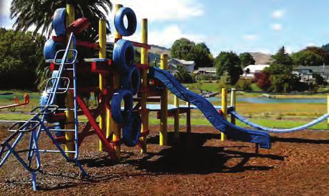 Little seating is provided in areas of natural shade Play equipment is largely in primary colours KEY ISSUES Contains a mix