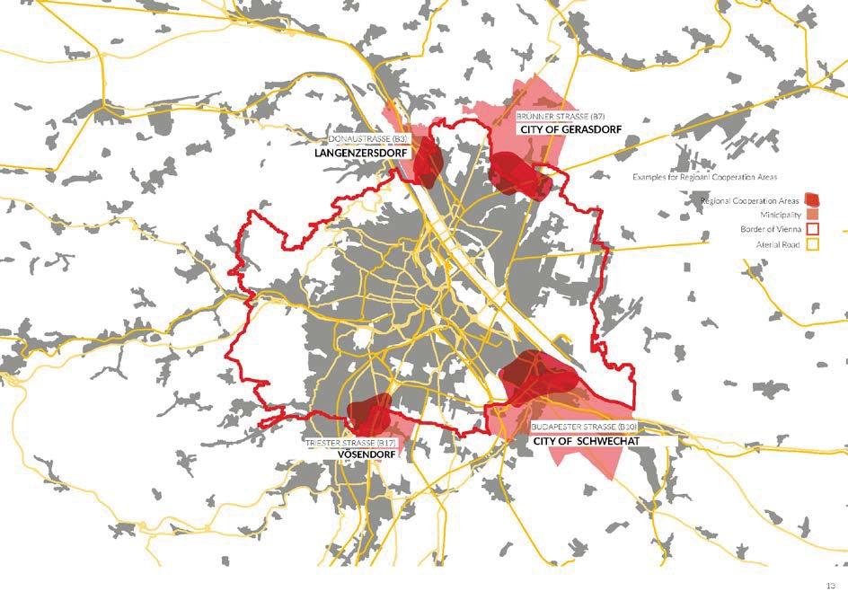 1. INITIAL SITUATION Exemplary illustrations of Regional Cooperation Areas in Vienna, following the Vienna's Urban Development Plan STEP 2025.