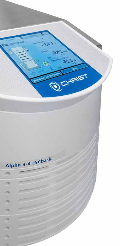 12 Specialized system for organic solvents Alpha 3-4 Freeze drying is not only used for water-based materials.