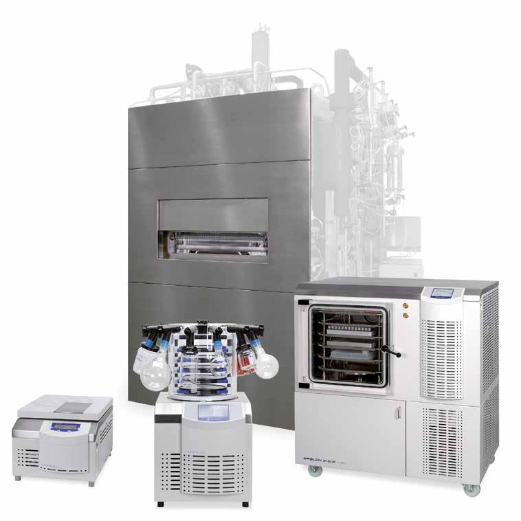 15 Our product range With our unique, broadly graduated range of devices of accessories, we provide freeze drying systems and vacuum concentrators for any application.