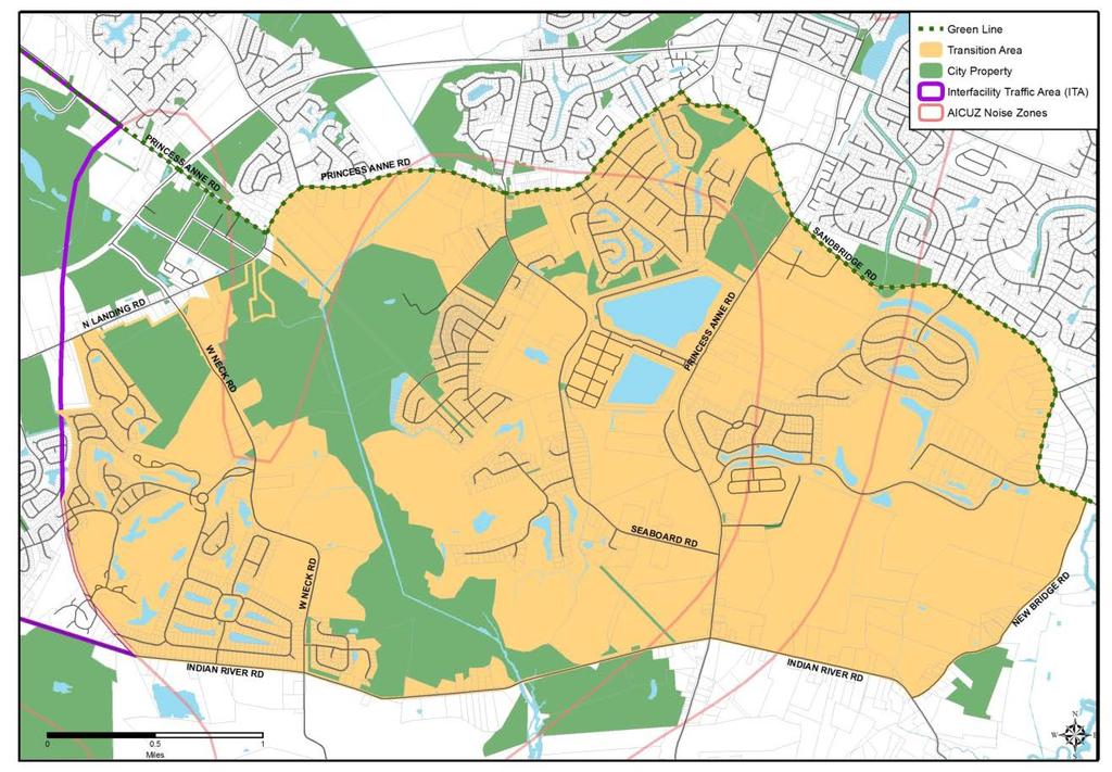 TRANSITION AREA City of Virginia Beach Comprehensive Plan It s Our Future: A Choice City TRANSITION AREA LOCATOR MAP DESCRIPTION The Transition Area lies to the east of Princess Anne Commons.
