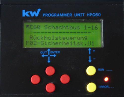 A plus means that it stands too highly. C6 Modul Monitor In the menu C60 equipment control is spend in the subitem ER 00 to 16 and ER16 to 32 the condition of all devices at the pit bus i.e. all floor computers and auxiliary`s groups.