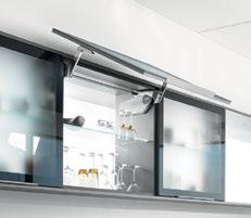 Up & over lift system AVENTOS HS Ideal for large, one-part fronts Minimal