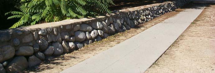 The stone walls in the Arroyo are culturally significant and shall be preserved. 3. Wall improvements in the Arroyo Seco shall primarily consist of walls that are faced in arroyo stone. 4.