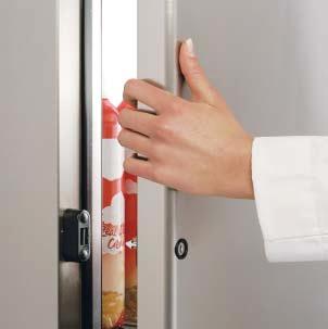 cabinet through the door High density foam Provides better insulating properties