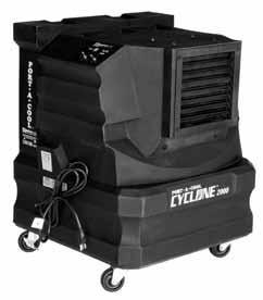 with the appliance PORT-A-COOL CYCLONE 2000 UNIT OVERVIEW Adjustable Louvers Hose