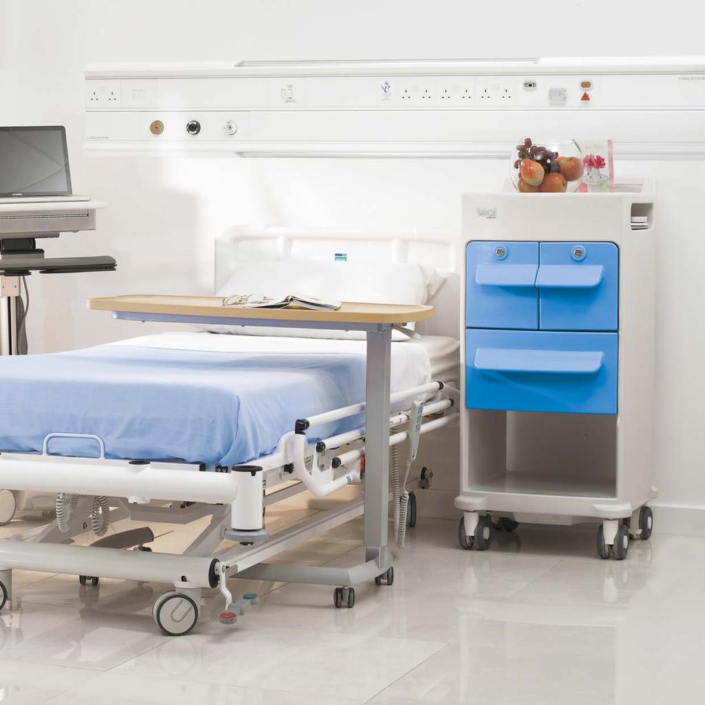 Ward Furniture innovative locker Affiniti is available with patient valuables drawer option, in line with NHS Protect and Government