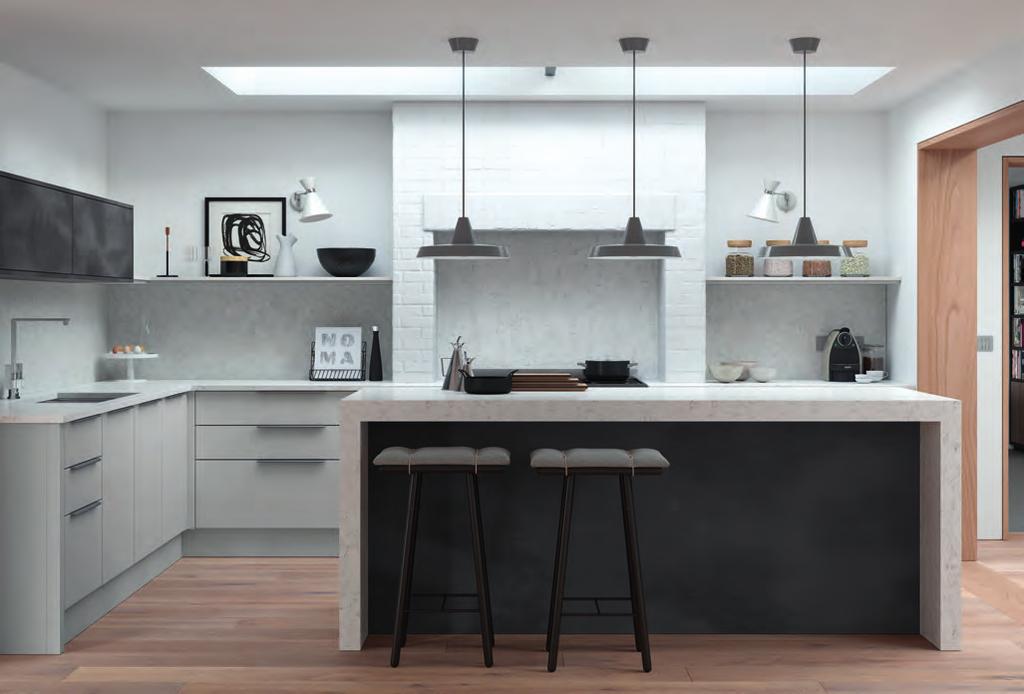 28 COSDON LIGHT GREY + BLACK STEEL Neatly positioned, the alluring