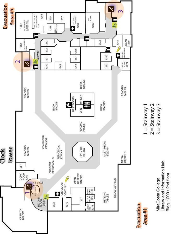 Building 1200 Second Floor Map and