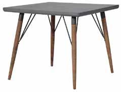 table INDUSTRIAL DINING TABLE Re-engineered square cafe table