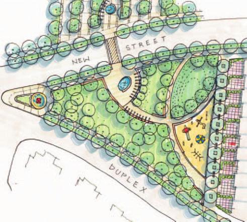 A new neighbourhood park will be created as part of the redevelopment of the southwest block. The park will be designed and programmed through a separate community process.