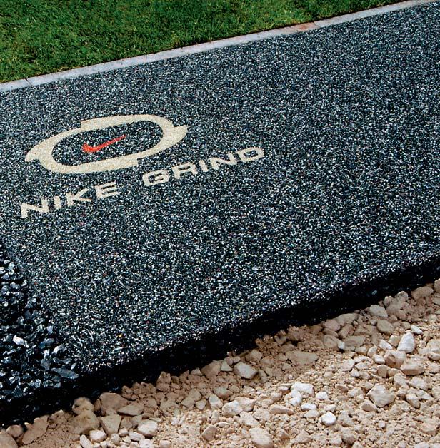 Nike Grind As part of its commitment to corporate responsibility and in order to reduce unnecessary waste, Nike runs an initiative called Reuse-A-