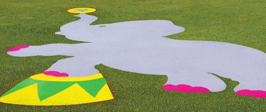 Playscape Surfacing Ground graphics and games Attractive ground graphics and games can also be added to a play area s surface to enhance play value.
