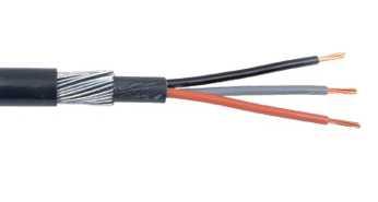 Heavy industrial applications should always be installed with screened cables of one of the following types.