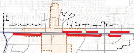 CHAPTER 10: CITY CENTER AREA PLAN Existing Frontage Road Type II H C G D B A Frontage Roads-Type II Existing Conditions The Type II Frontage Roads are the most prevalent type along the 111 corridor.