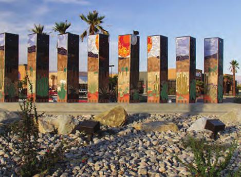 Include City branding/messaging through a unified design: Each gateway should communicate Palm Desert either literally or through a unified design theme of color, material, landscape, lighting, and