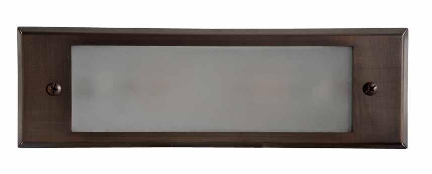 / 8-inch-wide recessed step light uses two bi-pin LED lamps.