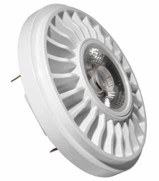 AR111 Utilizing high-output Cree COB (chip on board) technology, the AR111 provides 700 lumens of warm white light for uplight and spotlight applications. Choose 25 or 40 beam spread.
